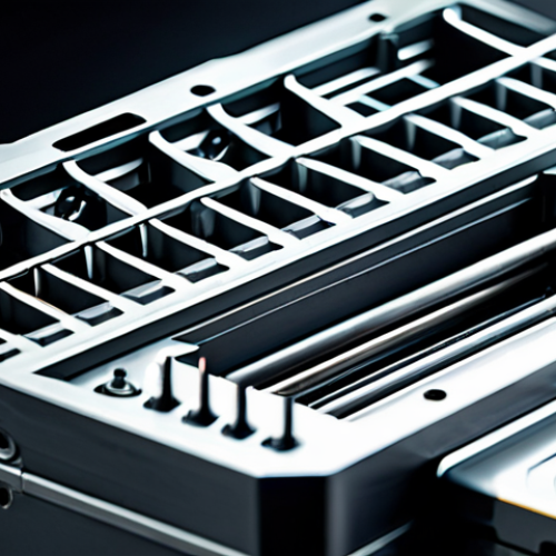 **Prompt:** "Close-up of a highly detailed, futuristic injection mold, showcasing intricate cooling channels and ejector pins. Metallic texture, dramatic lighting, professional product photography, high resolution."